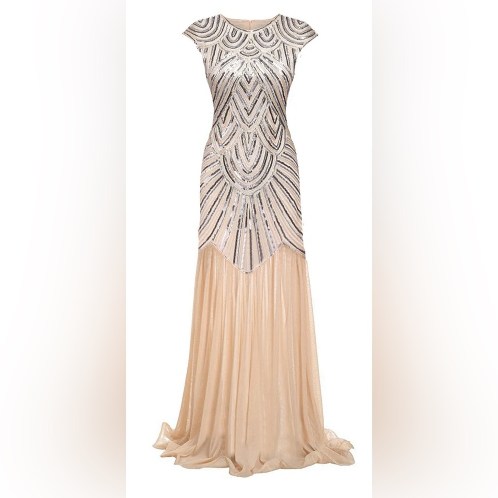1920's Gatsby beaded sequin dess